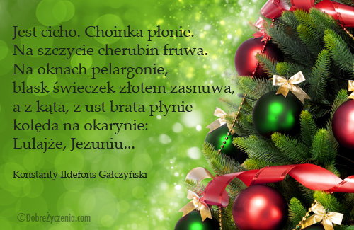 Jest cicho. Choinka pÅ‚onie...