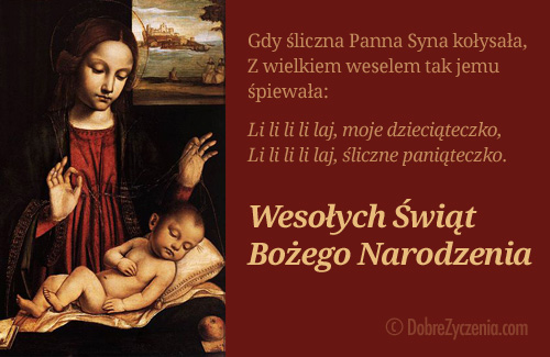 Gdy Å›liczna Panna Syna koÅ‚ysaÅ‚a... WesoÅ‚ych ÅšwiÄ…t BoÅ¼ego Narodzenia