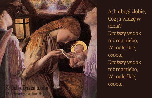 Ach ubogi Å¼Å‚obie, cÃ³Å¼ ja widzÄ™ w tobie? DroÅ¼szy widok niÅ¼ ma niebo, w maleÅ„kiej osobie.